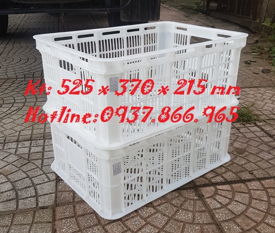 Rổ nhựa HPDE, sóng nhựa hở, sọt nhựa tại Long Biên, sọt đựng nông sản